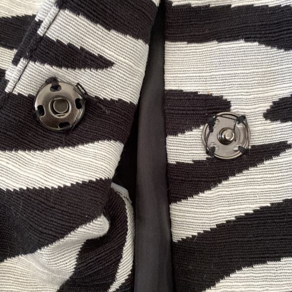 Charter Club Black White Zebra Swing Jacket - Picture 6 of 10
